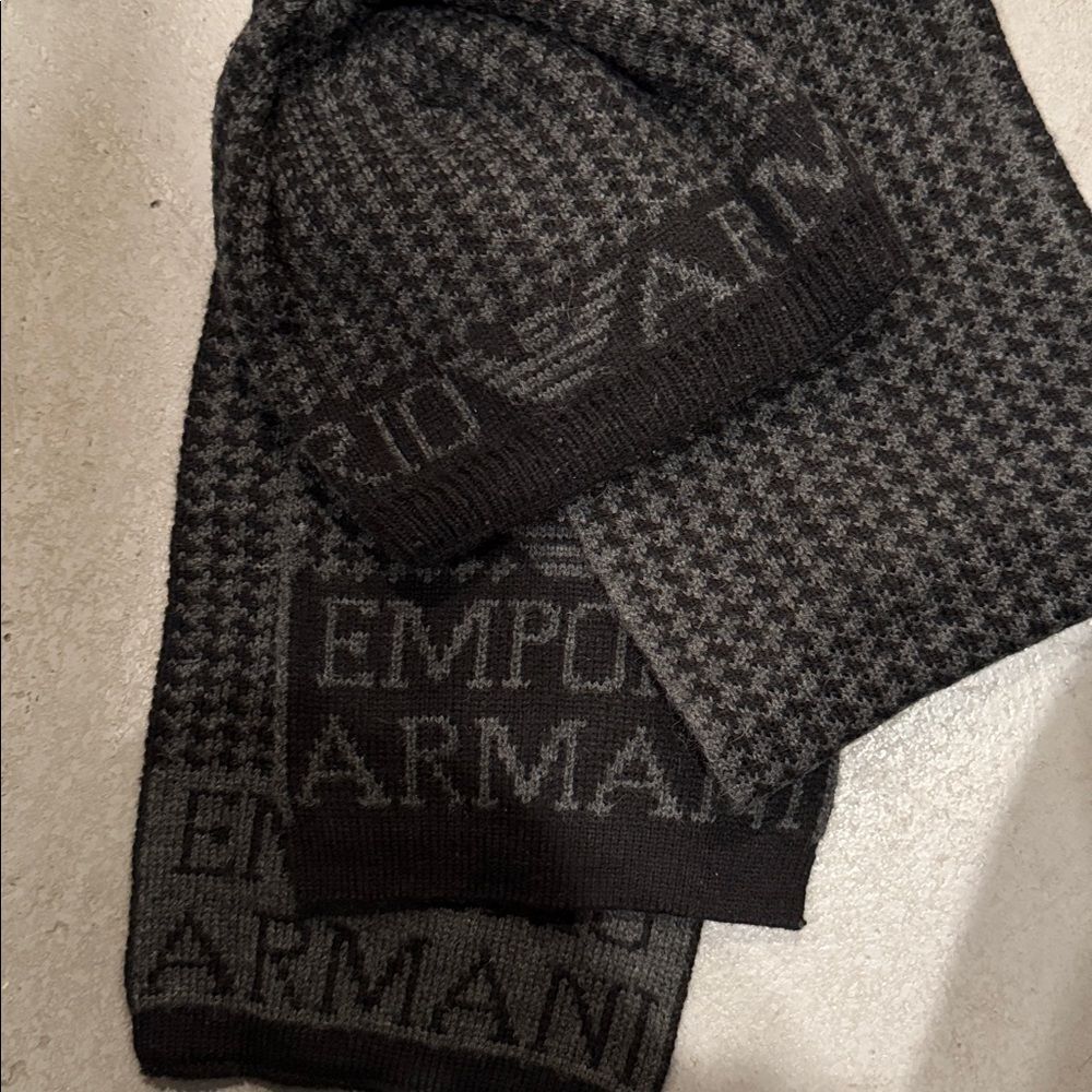 Emporio Armani Dark Gray kids Scarf and hat